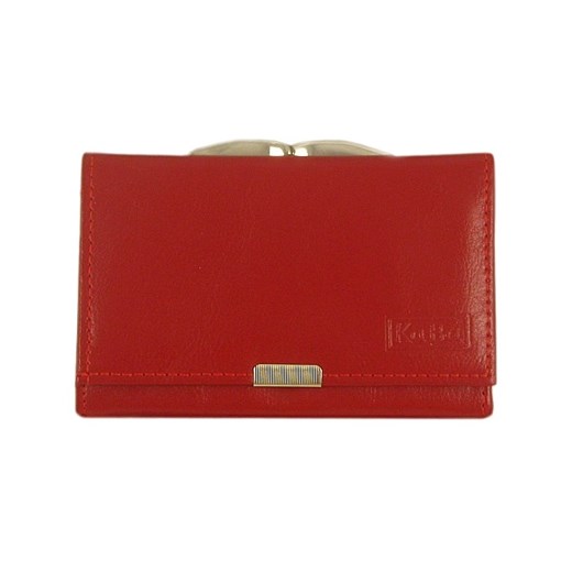 Skórzany portfel damski P10 - czerwony