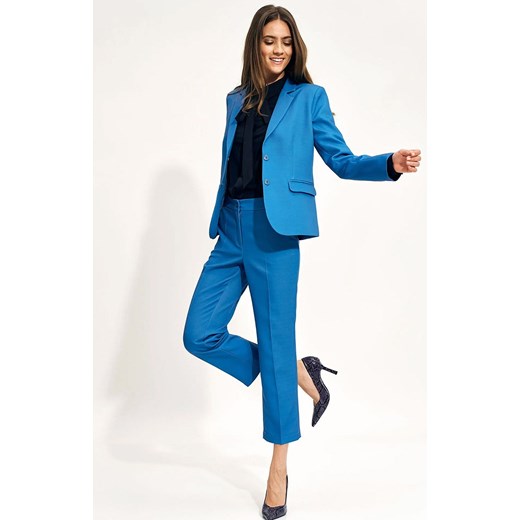 Klasyczne spodnie damskie w kolorze niebieskimSD70N, Kolor niebieski, Rozmiar 36, Nife ze sklepu Primodo w kategorii Spodnie damskie - zdjęcie 152147236