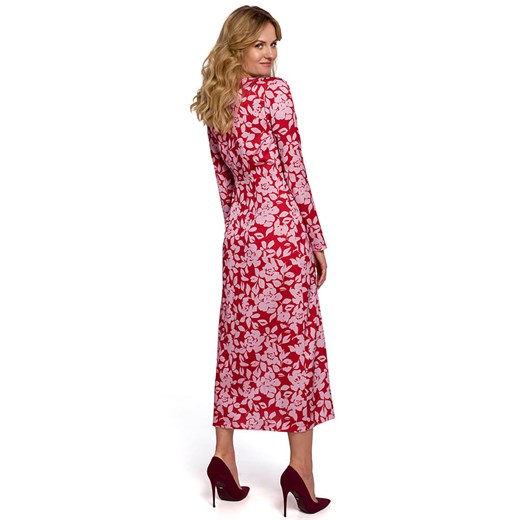 Sukienka w kolorze czerwono-jasnoróżowym ze wzorem Makover XXL Limango Polska promocja