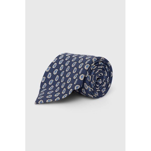 Polo Ralph Lauren krawat jedwabny kolor granatowy ze sklepu ANSWEAR.com w kategorii Krawaty - zdjęcie 152209879