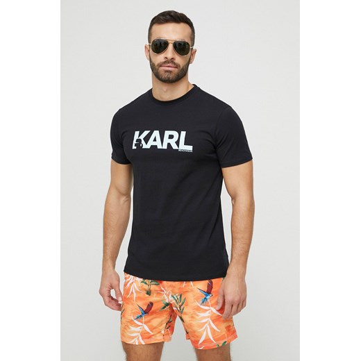 Karl Lagerfeld t-shirt bawełniany kolor czarny z nadrukiem Karl Lagerfeld S ANSWEAR.com