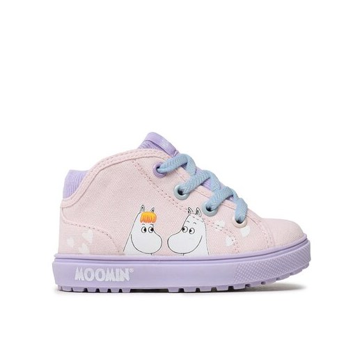 Trampki dziecięce MOOMIN różowe sznurowane
