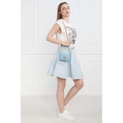 Pinko Skórzana torebka na ramię LOVE CLICK MICRO Pinko Uniwersalny Gomez Fashion Store