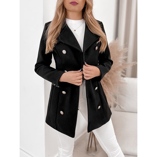 płaszcz quanta czarny l/40 ze sklepu UBRA w kategorii Płaszcze damskie - zdjęcie 152290479