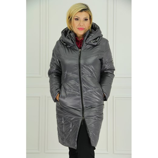 REWELACYJNA KURTKA DAMSKA CASUAL 40-52 - 50 - popiel Femimoda 42 wyprzedaż femimoda.p;