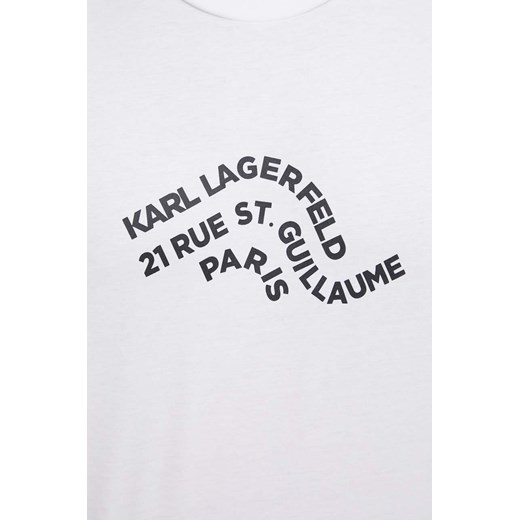 Karl Lagerfeld t-shirt bawełniany kolor biały wzorzysty Karl Lagerfeld XL ANSWEAR.com