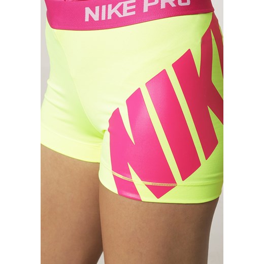 Nike Performance PRO 3"" Krótkie spodenki sportowe volt/hot pink zalando zolty materiałowe