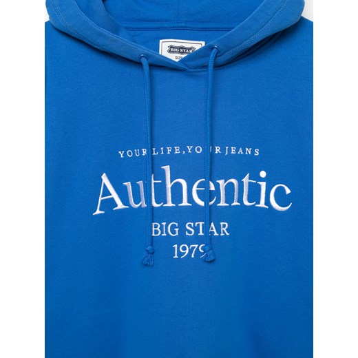 Bluza damska oversize z kapturem z linii Authentic niebieska Gladena 401 M Big Star