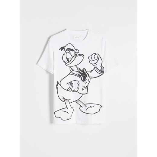 Reserved - T-shirt regular Kaczor Donald - Biały Reserved M Reserved