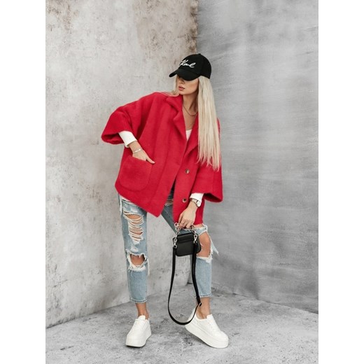 Sweter Lara Alpaka Cocomore Czerwony Lisa Mayo uniwesralny Lisa Mayo