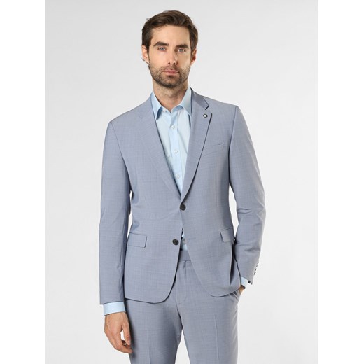 Strellson Męska marynarka od garnituru modułowego Mężczyźni Super Slim Fit jasnoniebieski marmurkowy ze sklepu vangraaf w kategorii Marynarki męskie - zdjęcie 152416749
