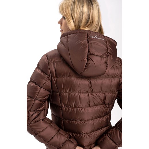 Pikowana kurtka damska w kolorze brązowym J-LEDA, Kolor brązowy, Rozmiar XS, Volcano 2XL Primodo