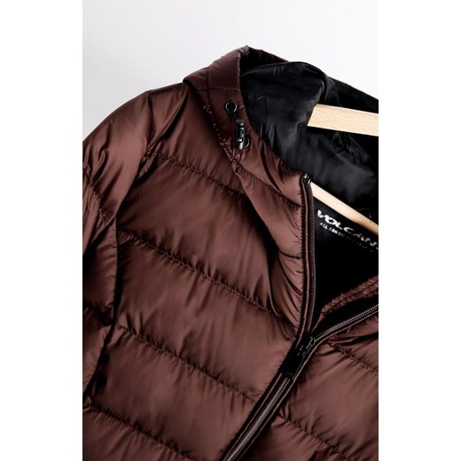 Pikowana kurtka damska w kolorze brązowym J-LEDA, Kolor brązowy, Rozmiar XS, Volcano L Primodo