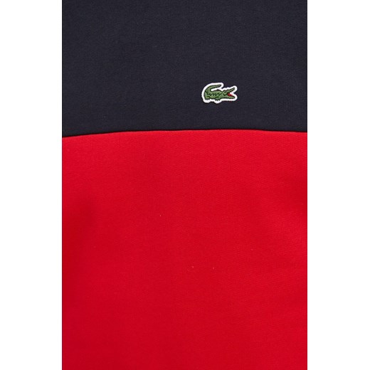 Lacoste bluza męska kolor czerwony wzorzysta Lacoste XL ANSWEAR.com