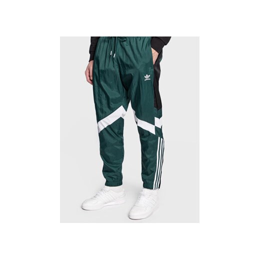 adidas Spodnie dresowe Rekive HK7324 Zielony Regular Fit XL MODIVO