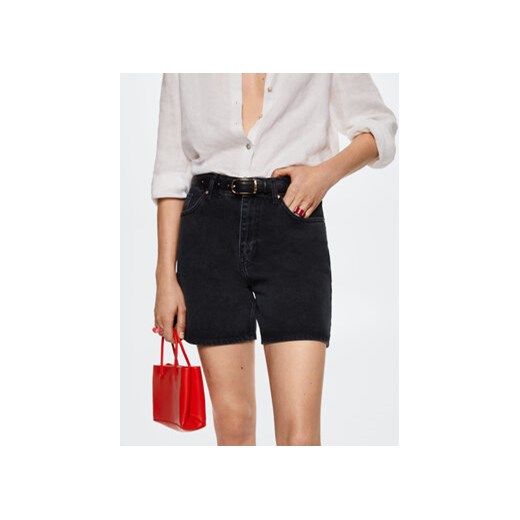 Mango Szorty jeansowe Zaida 37000324 Czarny Relaxed Fit Mango 38 promocja MODIVO