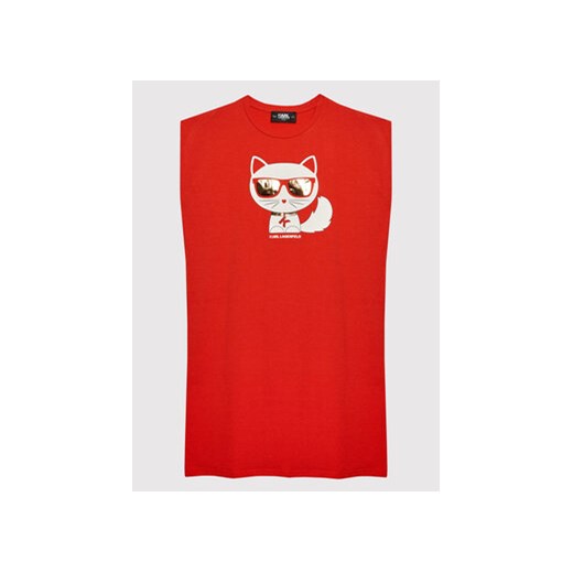 KARL LAGERFELD Sukienka codzienna Z12201 D Czerwony Regular Fit Karl Lagerfeld 14Y promocja MODIVO