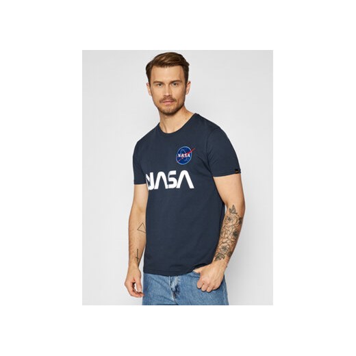 Alpha Industries T-Shirt Nasa Reflective 178501 Granatowy Regular Fit Alpha Industries S MODIVO