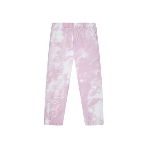Calvin Klein Jeans Spodnie dresowe Cloud Aop IG0IG00775 Różowy Relaxed Fit 8Y MODIVO promocja
