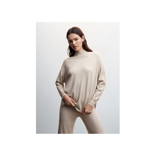 Mango Sweter Ovieria 47061284 Beżowy Oversize Mango S MODIVO