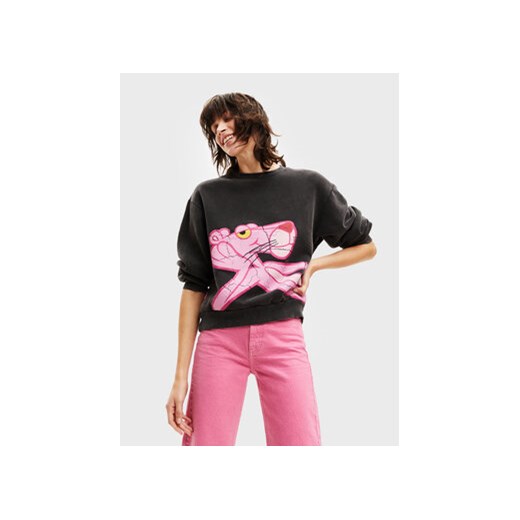 Desigual Bluza PINK PANTHER 22WWSK45 Szary Regular Fit Desigual M promocja MODIVO