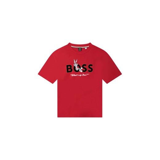 Boss T-Shirt J25O22 S Czerwony Regular Fit 6Y MODIVO