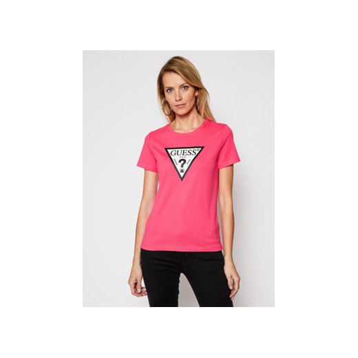 Guess T-Shirt Original Tee W1RI00 I3Z11 Różowy Regular Fit Guess XS promocja MODIVO