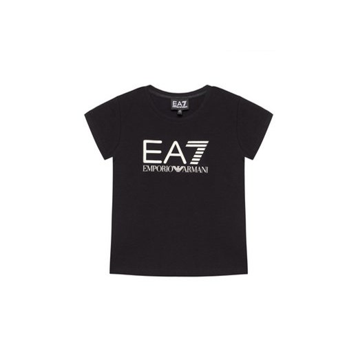 EA7 Emporio Armani T-Shirt 3KFT51 FJ2HZ 1200 Czarny Regular Fit 10Y MODIVO
