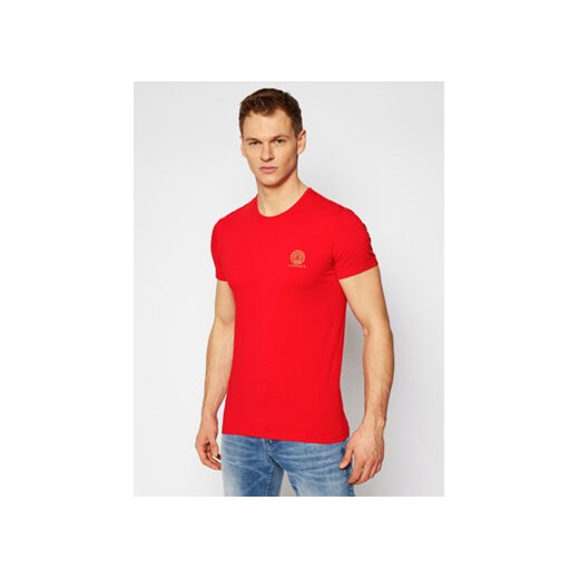 Versace T-Shirt Mc Girocollo Intimo Uomo AUU01005 Czerwony Slim Fit Versace L okazja MODIVO