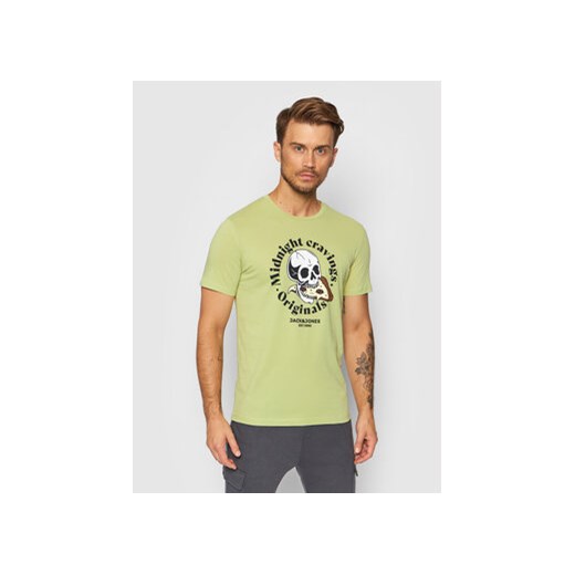 Jack&Jones T-Shirt Skull 12193804 Zielony Standard Fit S MODIVO