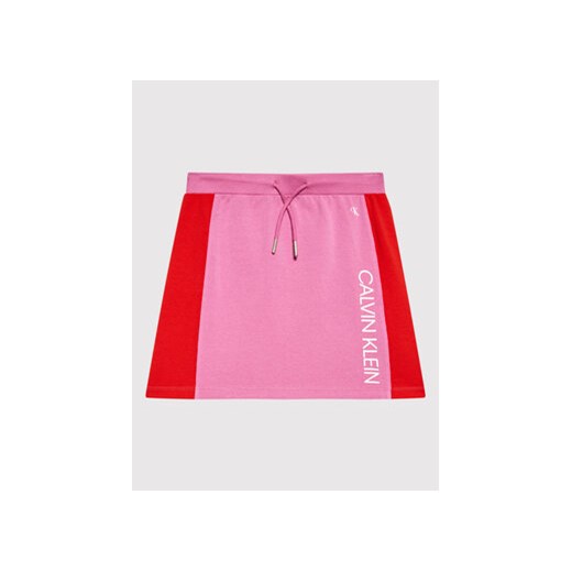 Calvin Klein Jeans Spódnica Colour Block IG0IG01424 Różowy Regular Fit 4Y wyprzedaż MODIVO