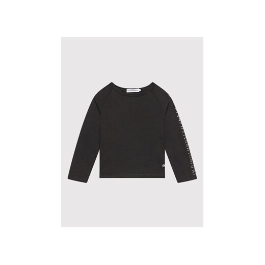 Calvin Klein Jeans Bluzka Shadow Logo IG0IG01161 Czarny Regular Fit 12Y MODIVO