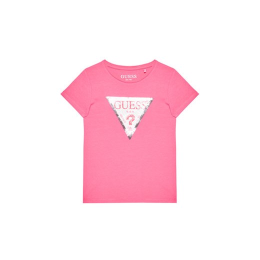 Guess T-Shirt K1RI19 K6YW1 Różowy Regular Fit Guess 6_9M promocyjna cena MODIVO