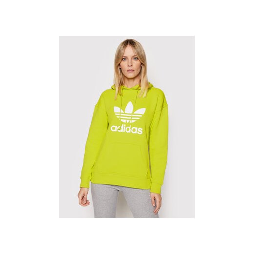 oog Uittrekken Slijm Bluza damska Adidas zielona w sportowym stylu z napisem krótka