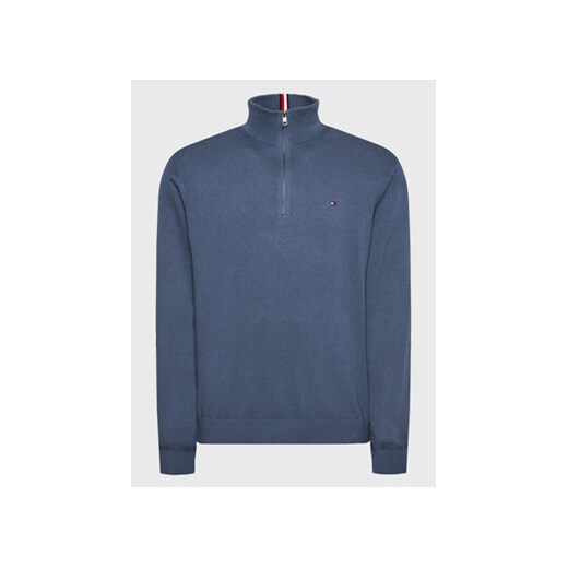 Tommy Hilfiger Sweter Pima MW0MW28049 Granatowy Regular Fit Tommy Hilfiger XL okazja MODIVO