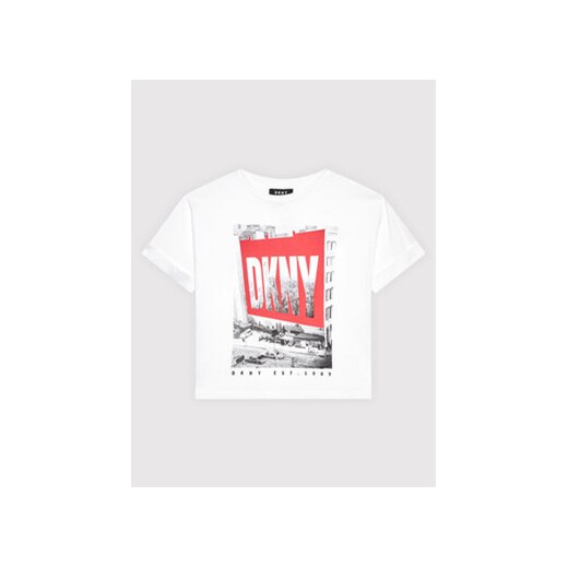 DKNY T-Shirt D35R60 M Biały Relaxed Fit 12A MODIVO