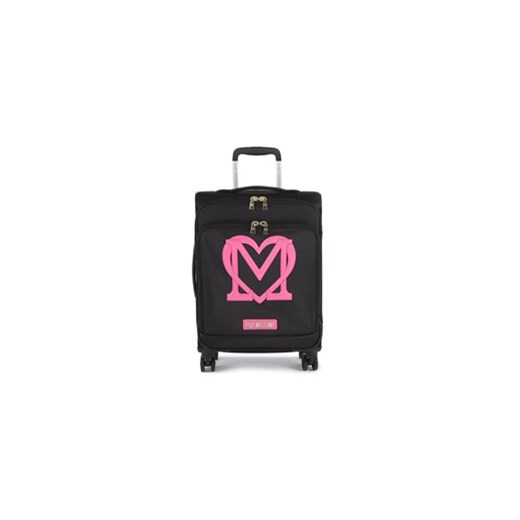 LOVE MOSCHINO Mała Materiałowa Walizka JC5101PP1GKX000C Czarny ze sklepu MODIVO w kategorii Walizki - zdjęcie 152558905