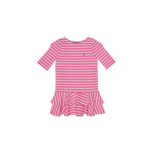 Polo Ralph Lauren Sukienka codzienna Stripe Knit 311784200 Różowy Regular Fit Polo Ralph Lauren 92 okazyjna cena MODIVO