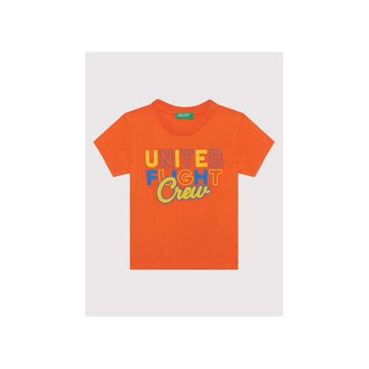 United Colors Of Benetton T-Shirt 3I1XC1577 Pomarańczowy Regular Fit United Colors Of Benetton 90 MODIVO