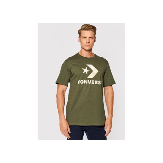 Converse T-Shirt Camo Fill Graphic 10023140-A03 Zielony Regular Fit Converse XL MODIVO okazyjna cena