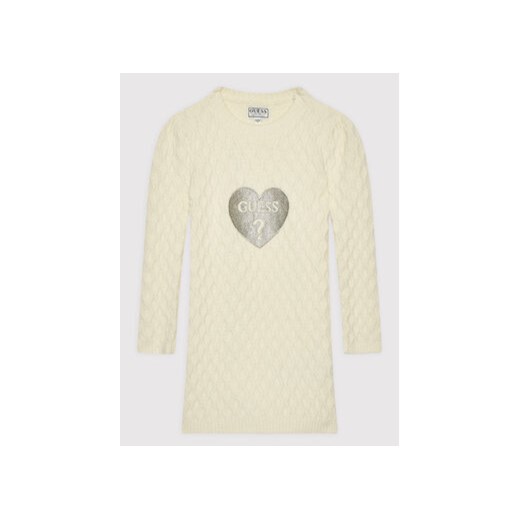 Guess Sukienka dzianinowa K1BK02 Z2WS0 Beżowy Regular Fit Guess 2Y wyprzedaż MODIVO
