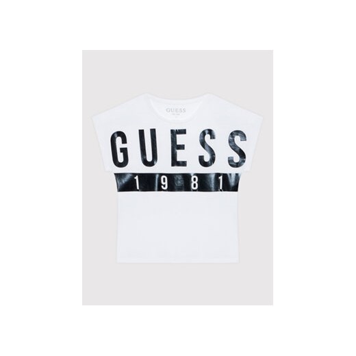 Guess T-Shirt J2RI08 KAPO0 Biały Regular Fit Guess 8Y promocyjna cena MODIVO
