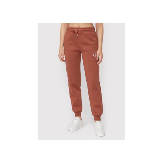 Calvin Klein Jeans Spodnie dresowe J20J218971 Czerwony Slim Fit S okazyjna cena MODIVO