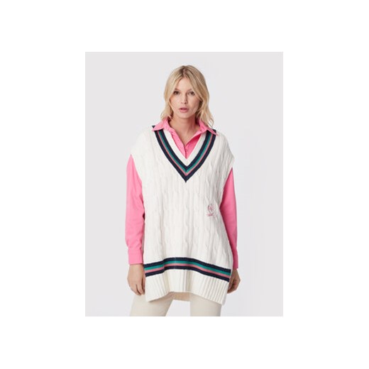 Tommy Hilfiger Kamizelka ICONS WW0WW35429 Beżowy Oversize Tommy Hilfiger S_M okazyjna cena MODIVO