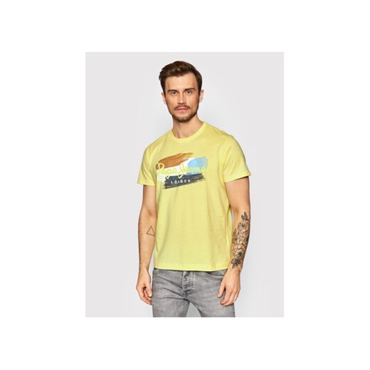 Pepe Jeans T-Shirt Aegir PM508227 Żółty Regular Fit Pepe Jeans S wyprzedaż MODIVO