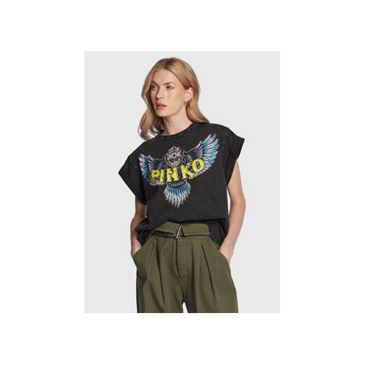 Pinko T-Shirt Difensore 100738 A0OP Szary Regular Fit Pinko M MODIVO
