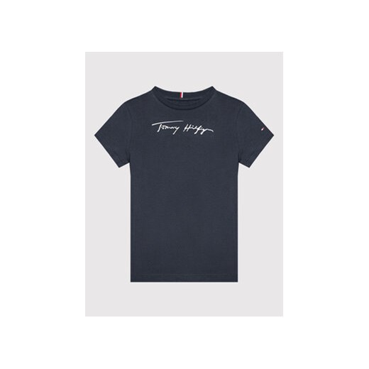 Tommy Hilfiger T-Shirt Script KS0KS00174 M Granatowy Regular Fit Tommy Hilfiger 4 promocja MODIVO