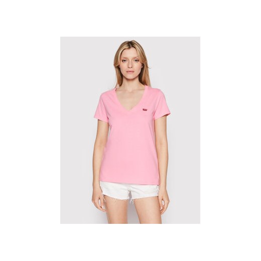 Levi's® T-Shirt Perfect V-Neck 85341-0038 Różowy Regular Fit XXS MODIVO
