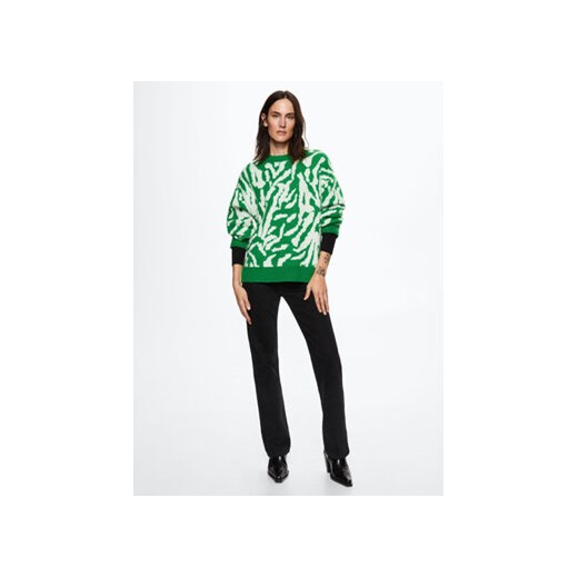 Mango Sweter Tigre 37045930 Kolorowy Oversize Mango XL wyprzedaż MODIVO