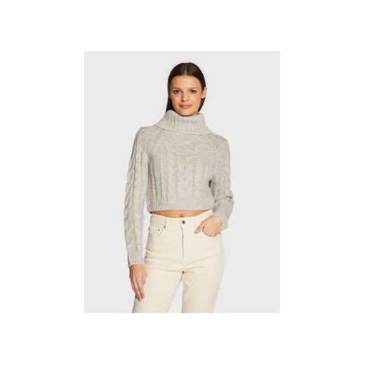 Sweter damski Gina Tricot szary z golfem